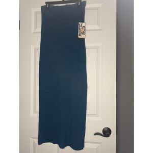 Future Collective Jenny K Lopez Ribbed Knit Tube Midi Dress Xxl Teal Nwt